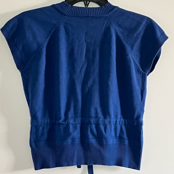 Brand Esprit sweater shrug cropped top cap sleeves size M color Royal - Picture 2 of 8